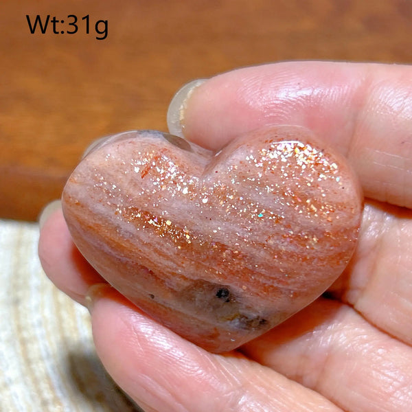 Orange Sunstone Heart-ToShay.org