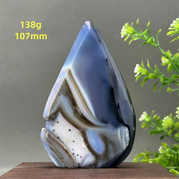 Blue Agate Geode Torch-ToShay.org