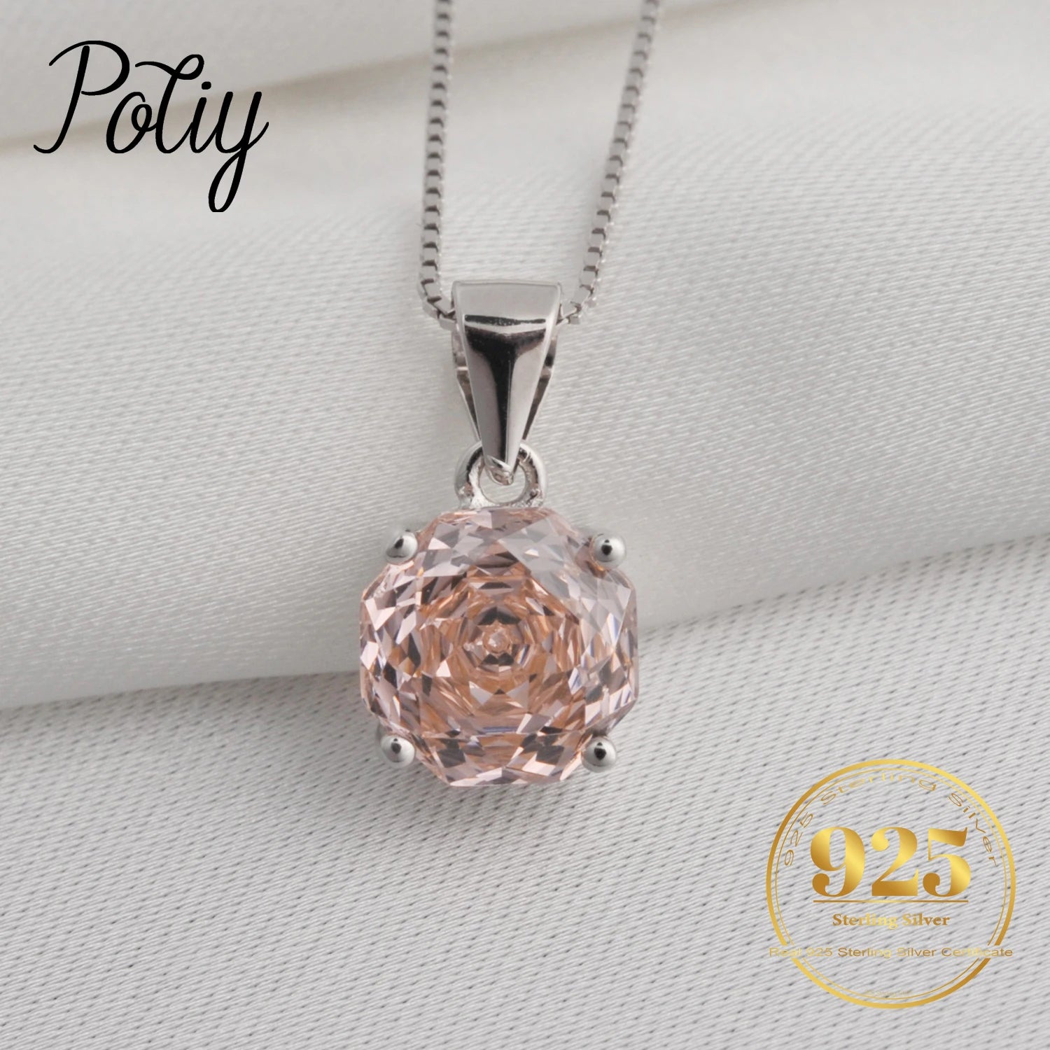 Pink Rose Cut Pendant-ToShay.org
