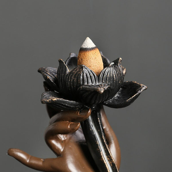 Lotus Buddha Hand Incense Burner-ToShay.org
