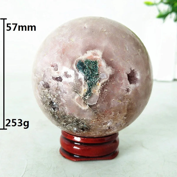 Pink Amethyst Geode Crystal Ball-ToShay.org