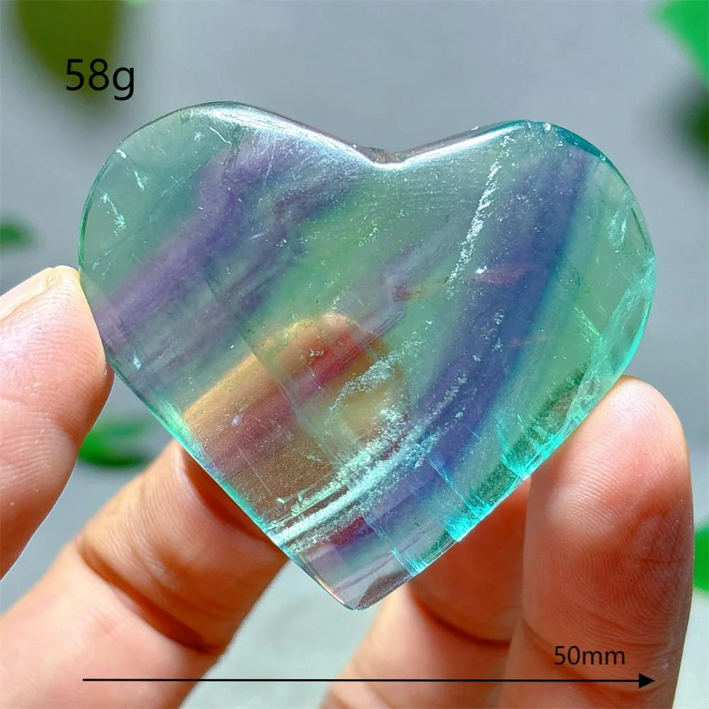 Rainbow Fluorite Heart-ToShay.org