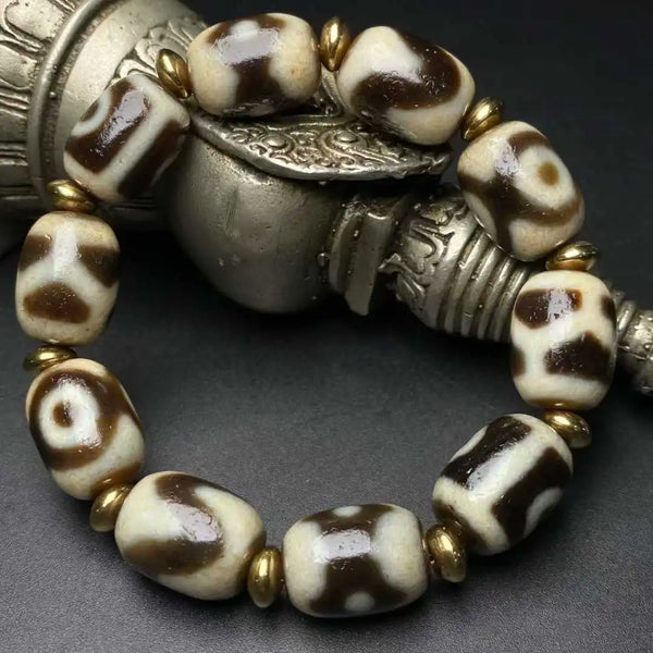 Tibetan Agate Dzi Bracelet-ToShay.org