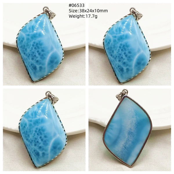 Blue Larimar Pendant-ToShay.org