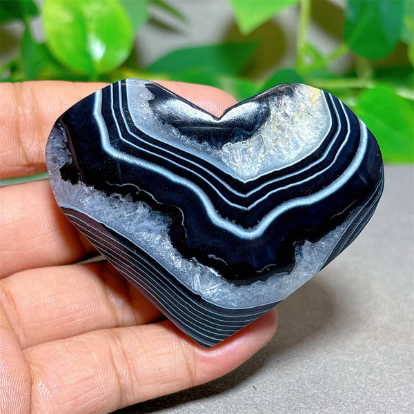 Black Silk Agate Heart-ToShay.org