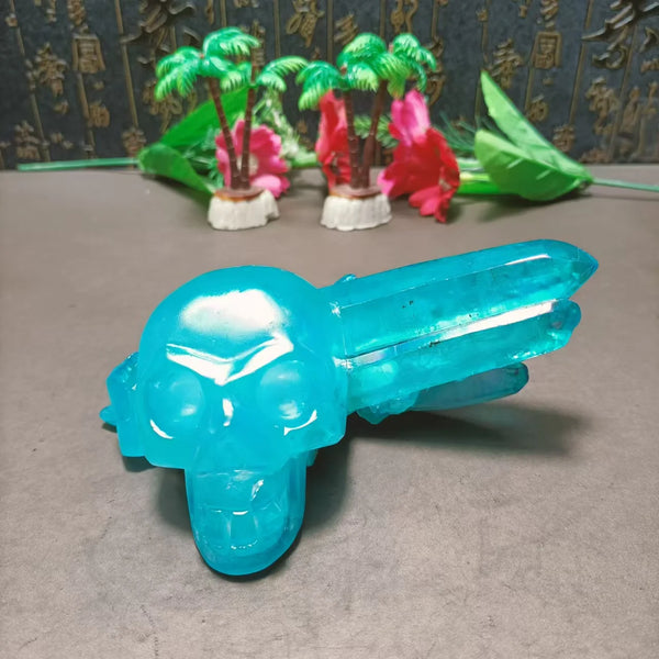 Blue Angel Aura Skull-ToShay.org