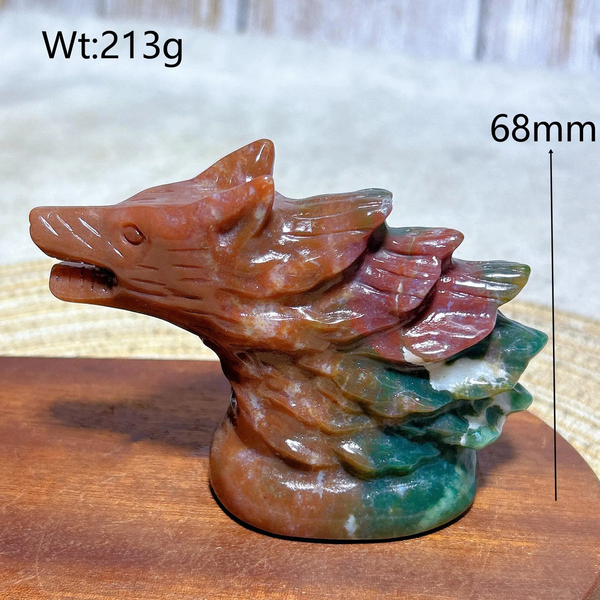 Ocean Jasper Wolf Head-ToShay.org