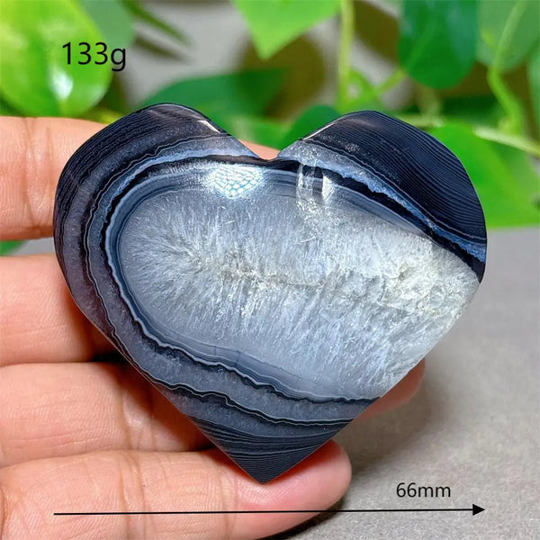 Black Silk Agate Heart-ToShay.org