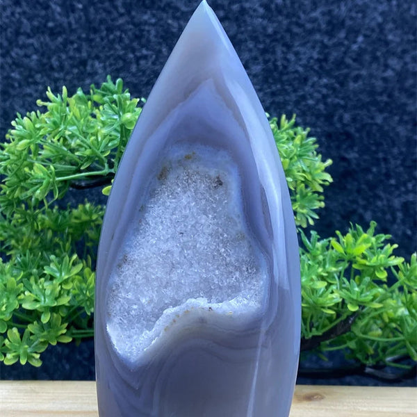 Blue Agate Geode Torch-ToShay.org