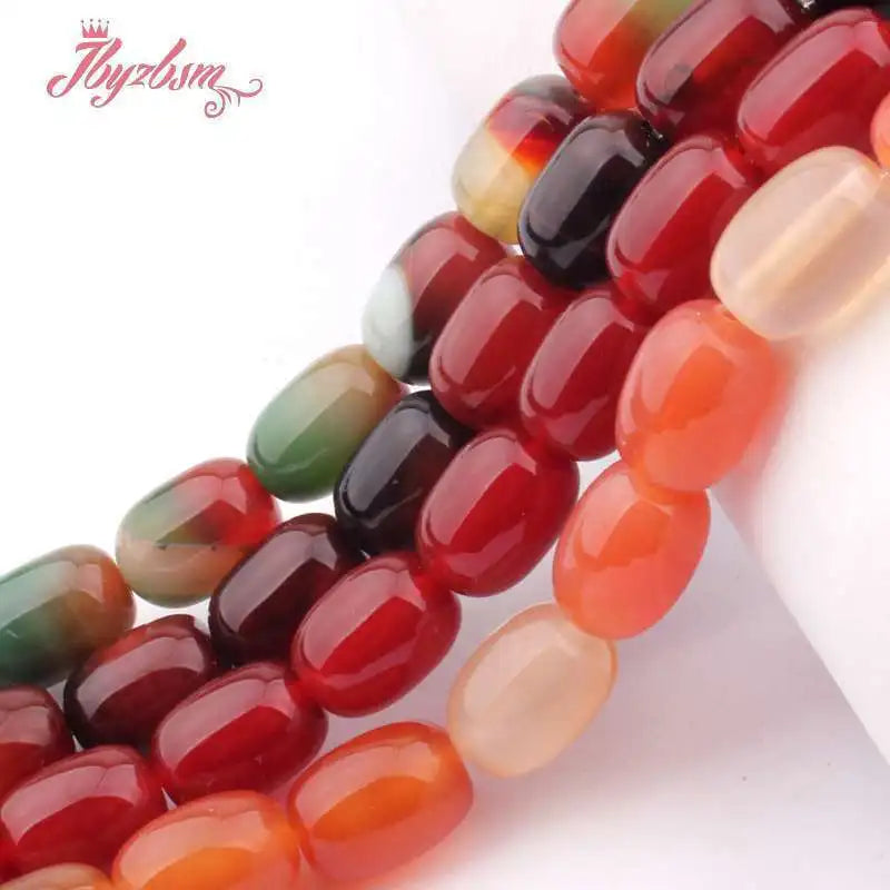 Red Agate Column Beads-ToShay.org