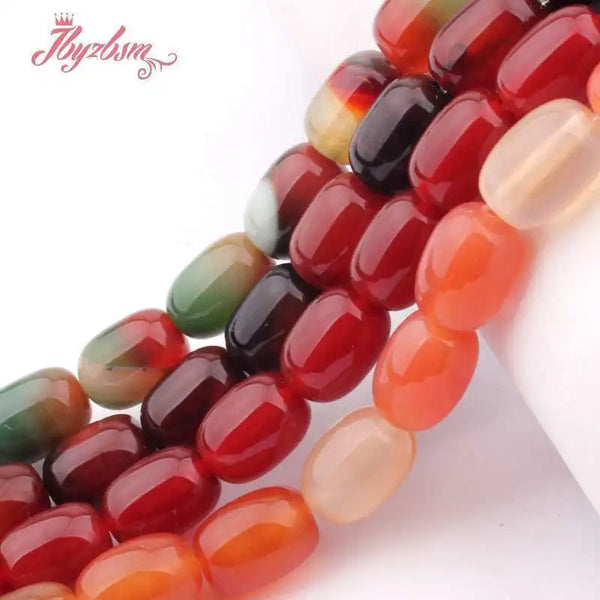 Red Agate Column Beads-ToShay.org