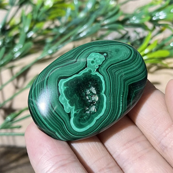 Green Malachite Palm Stone-ToShay.org