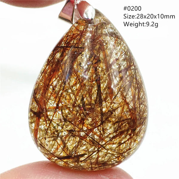 Gold Rutilated Quartz Pendant-ToShay.org