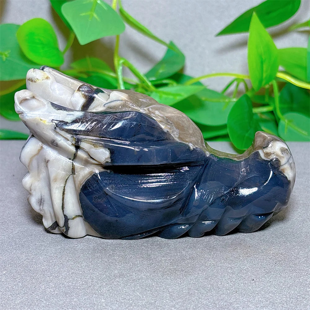 Fire Agate Dragon Skull-ToShay.org