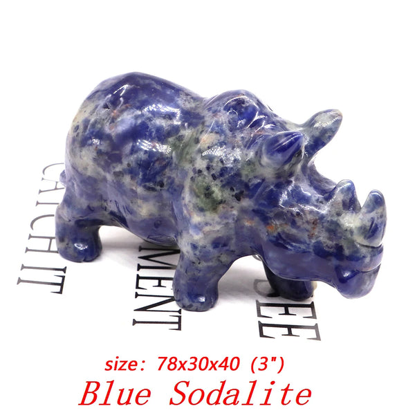 Blue Sodalite Rhinoceros-ToShay.org