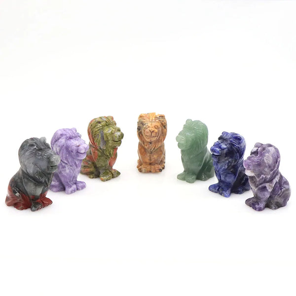 Mixed Crystal Lion Statue-ToShay.org