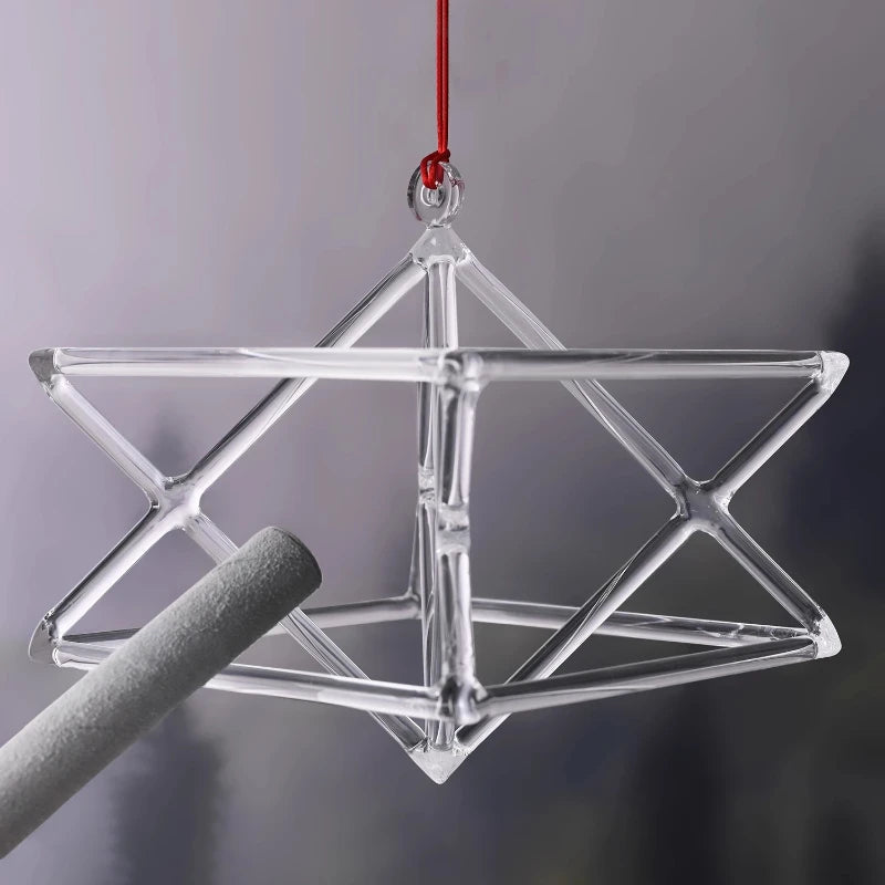 Clear Crystal Singing Pyramid-ToShay.org