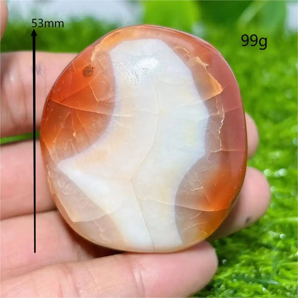 Orange Carnelian Palm Stone-ToShay.org