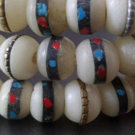 White Yak Bone Prayer Mala-ToShay.org
