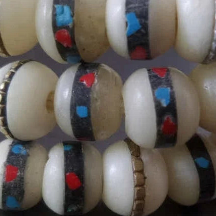 White Yak Bone Prayer Mala-ToShay.org