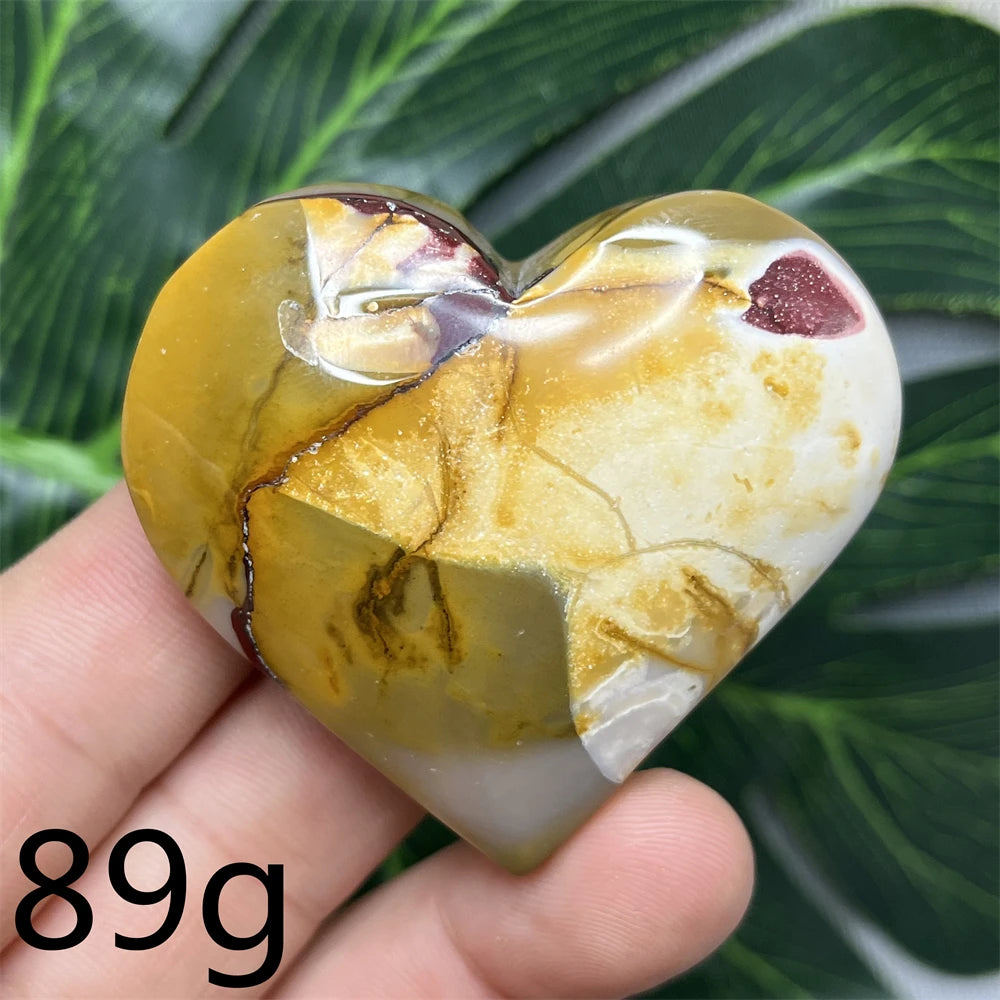 Yellow Mookaite Hearts-ToShay.org