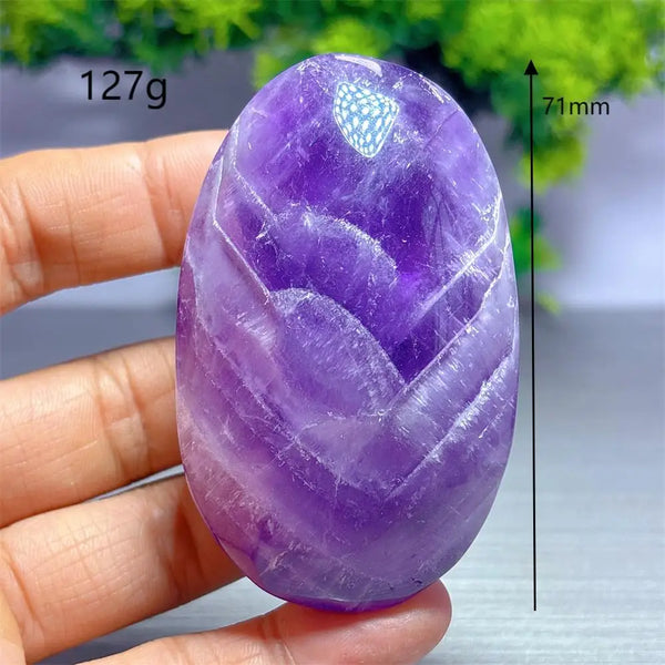 Purple Amethyst Palm Stone-ToShay.org