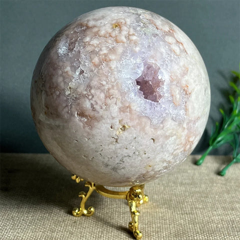 Pink Amethyst Flower Agate Ball-ToShay.org