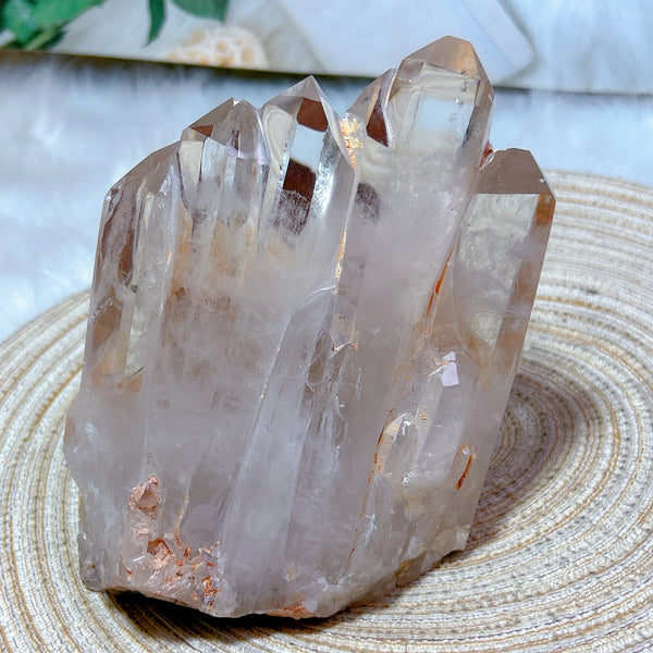 Clear Rainbow Quartz Cluster-ToShay.org
