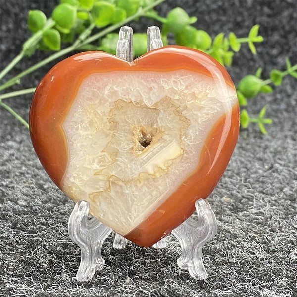 Red Agate Geode Heart-ToShay.org