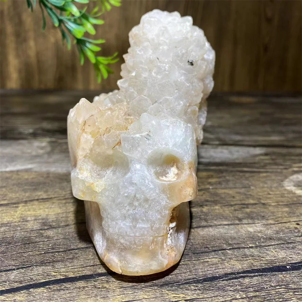 White Quartz Skull Cluster-ToShay.org