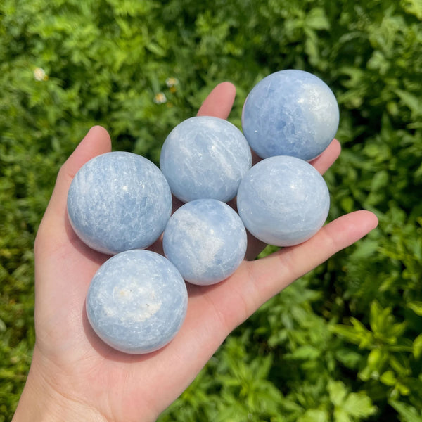 Blue Calcite Celestite Ball-ToShay.org