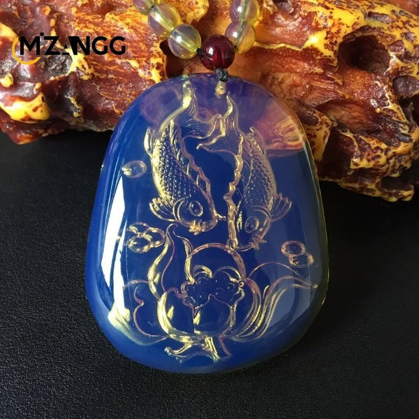 Gold Amber Buddha Pendant-ToShay.org