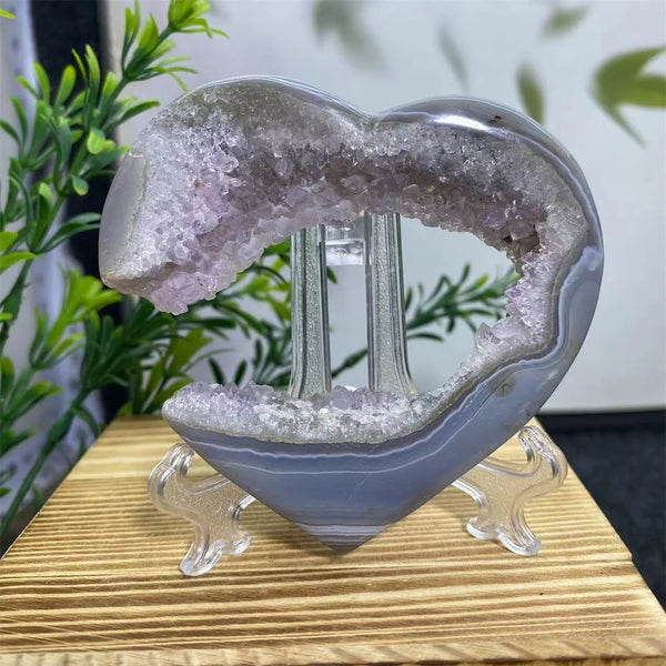 Purple Amethyst Agate Heart-ToShay.org