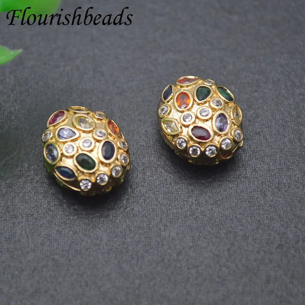 Gold Diamond Paved Beads-ToShay.org