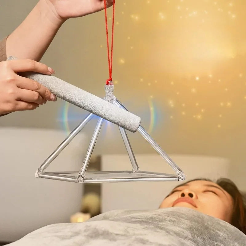 Clear Crystal Singing Pyramid-ToShay.org