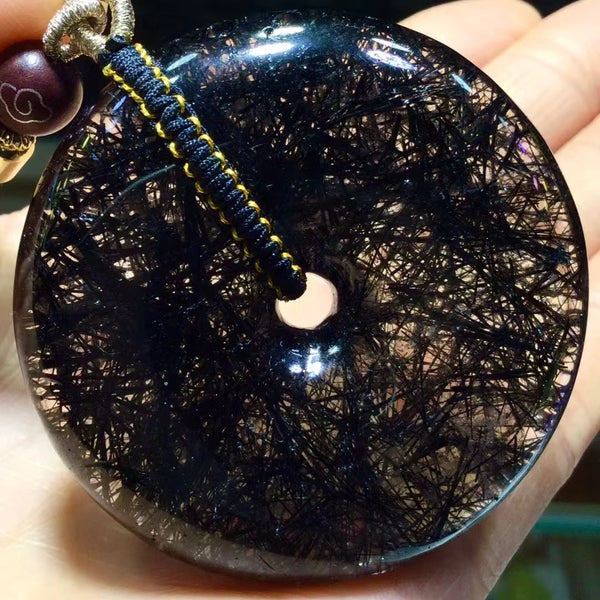 Black Rutilated Quartz Pendant-ToShay.org
