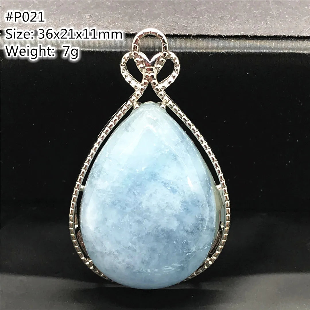 Blue Aquamarine Pendent-ToShay.org