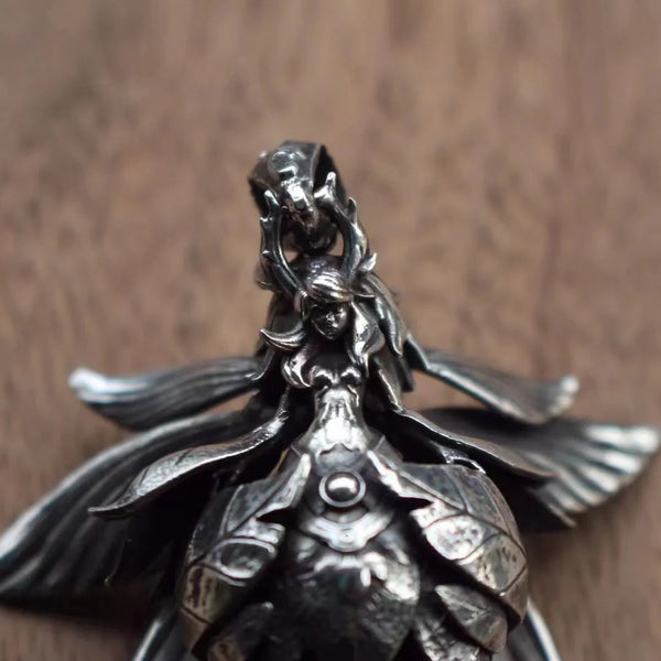 Silver Flower Fairy Pendant-ToShay.org