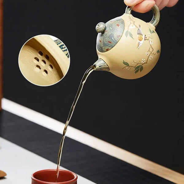 Yellow Clay Egg Teapot-ToShay.org