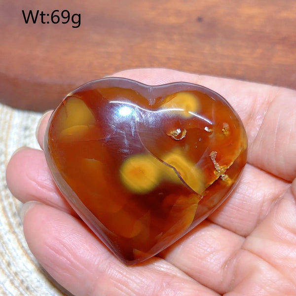 Orange Carnelian Druzy Heart-ToShay.org