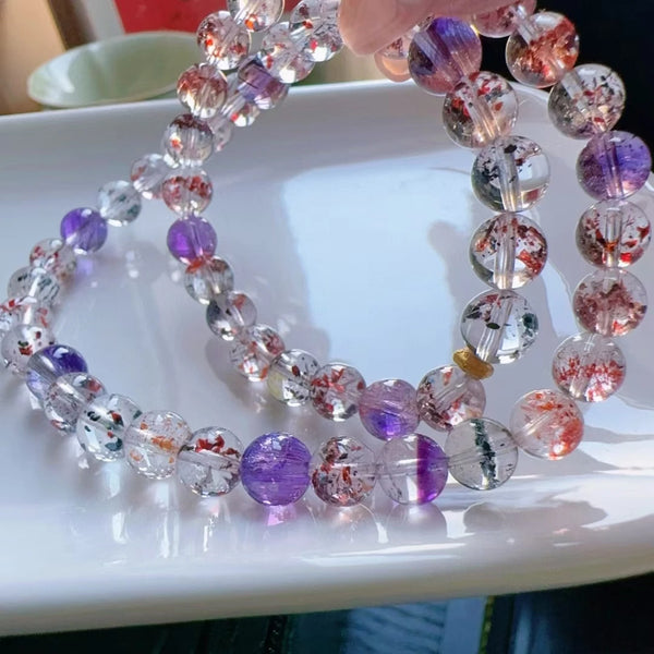 Clear Super Seven Wrap Bracelet-ToShay.org