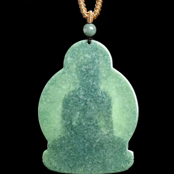Green Jadeite Buddha Pendant-ToShay.org