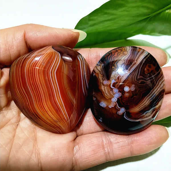 Red Lace Sardonyx Palm Stones-ToShay.org