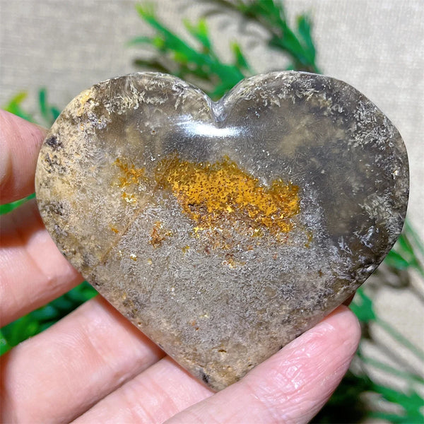 Yellow Hair Agate Heart-ToShay.org