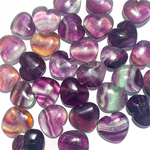 Rainbow Fluorite Hearts-ToShay.org