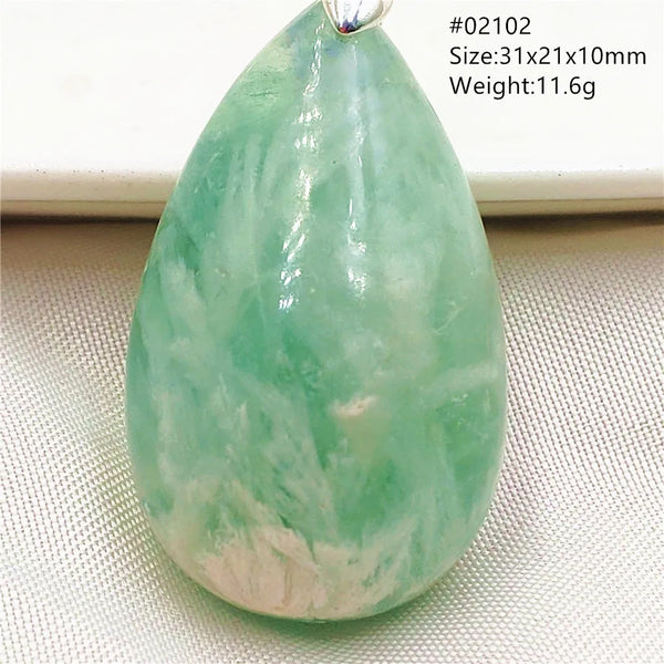 Green Blue Fluorite Pendant-ToShay.org