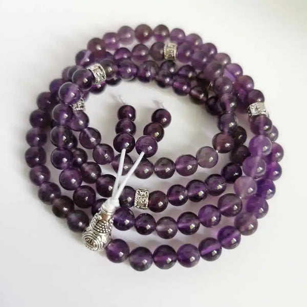 Purple Amethyst Bead Mala-ToShay.org
