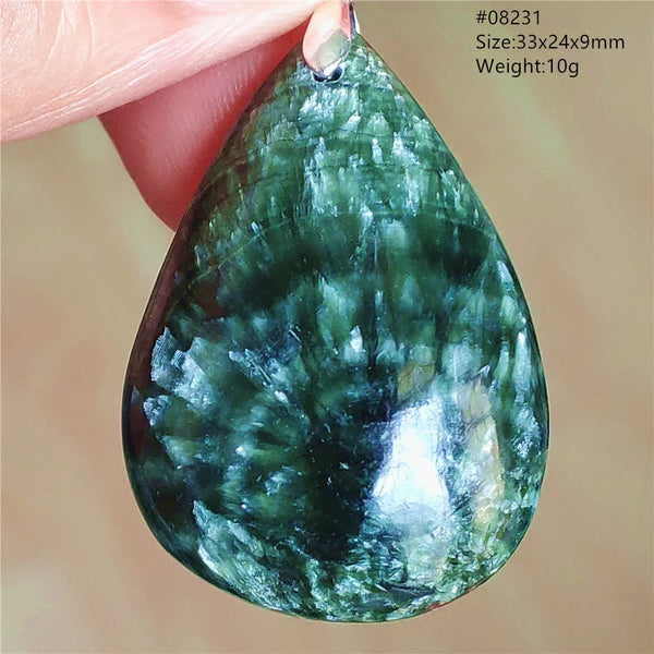 Green Seraphinite Pendant-ToShay.org