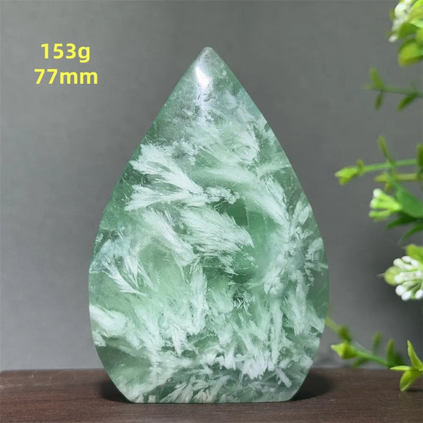 Green Feather Fluorite Torch-ToShay.org