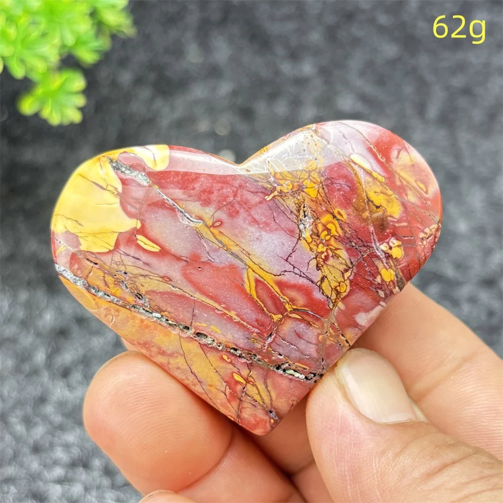 Yellow Moritzite Stone Heart-ToShay.org